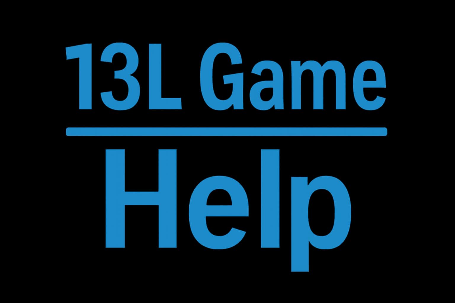 13L Game Help Visual